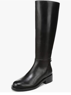 Sam Edelman Milla wide calf Classic Black Knee-High Leather Riding Boot flat